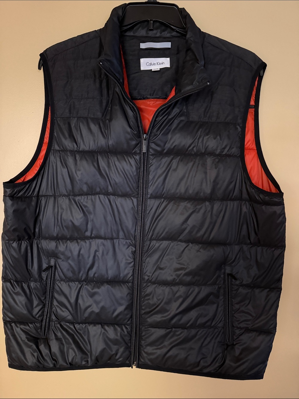 Calvin Klein Puffer Vest Size XL/TG Black Quilted Full Zip